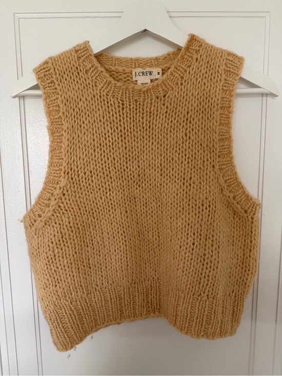 J. Crew Sweaters - J. Crew Chunky Sleeveless Knit Vest in Camel Yellow